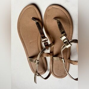Gold ASOS Design Sandals Size 9W